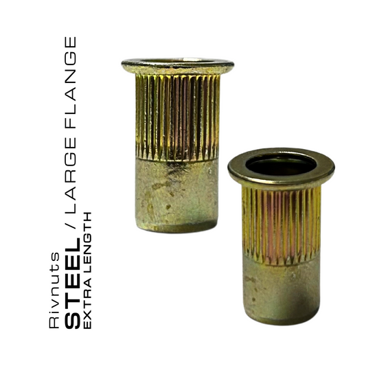 Rivnut | LARGE FLANGE Steel (Extra Length)