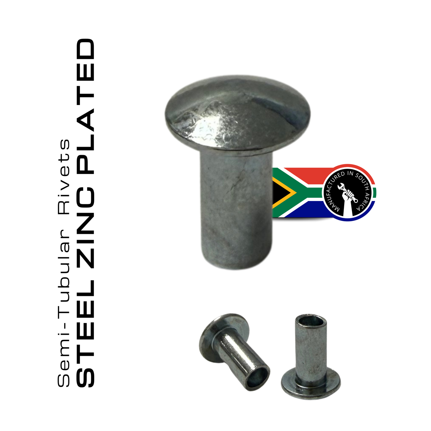 Semi-Tubular Rivet | Steel Zinc Plated