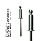 Blind Rivet | DOME Nickle Copper / Steel (Monel)